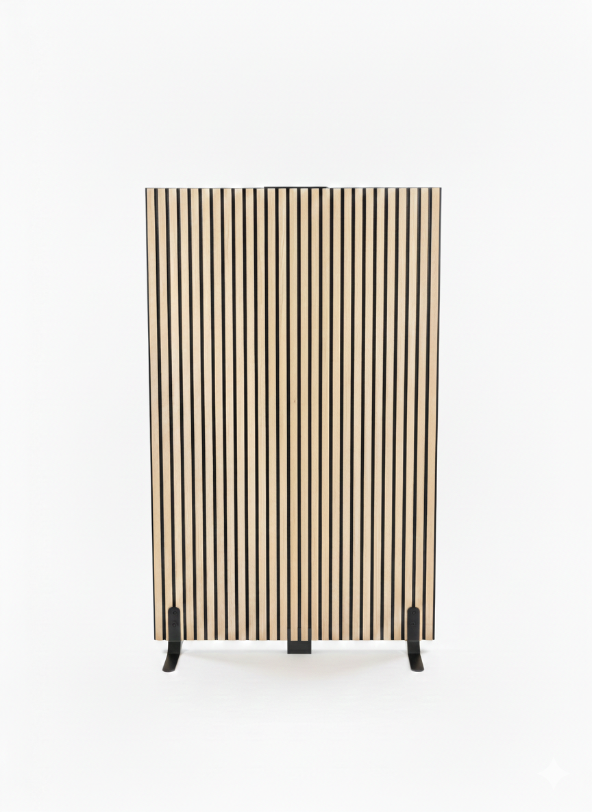 Skillevæg Egetræ - 125x112 cm