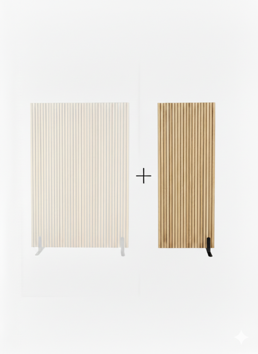 Skillevæg Egetræ Enkeltmodul- 180x 56 cm