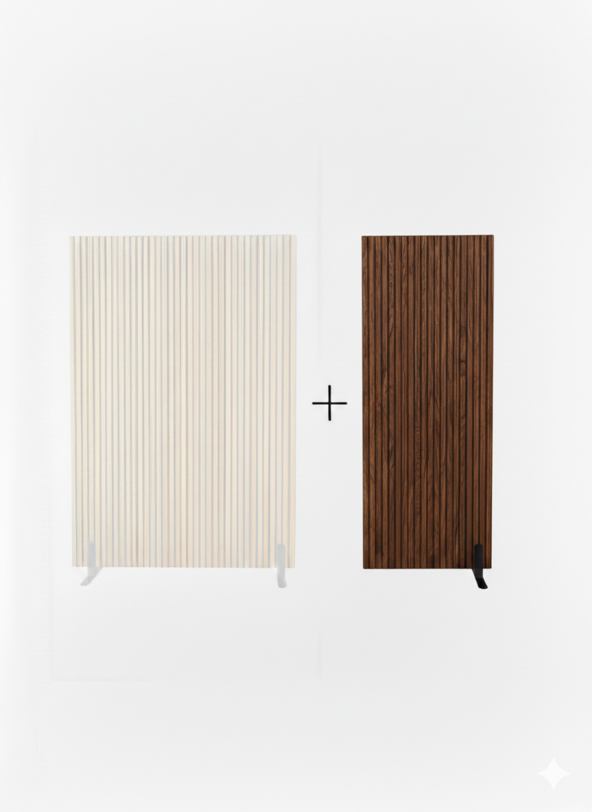 Skillevæg Røget Egetræ Enkeltmodul- 180x 56 cm