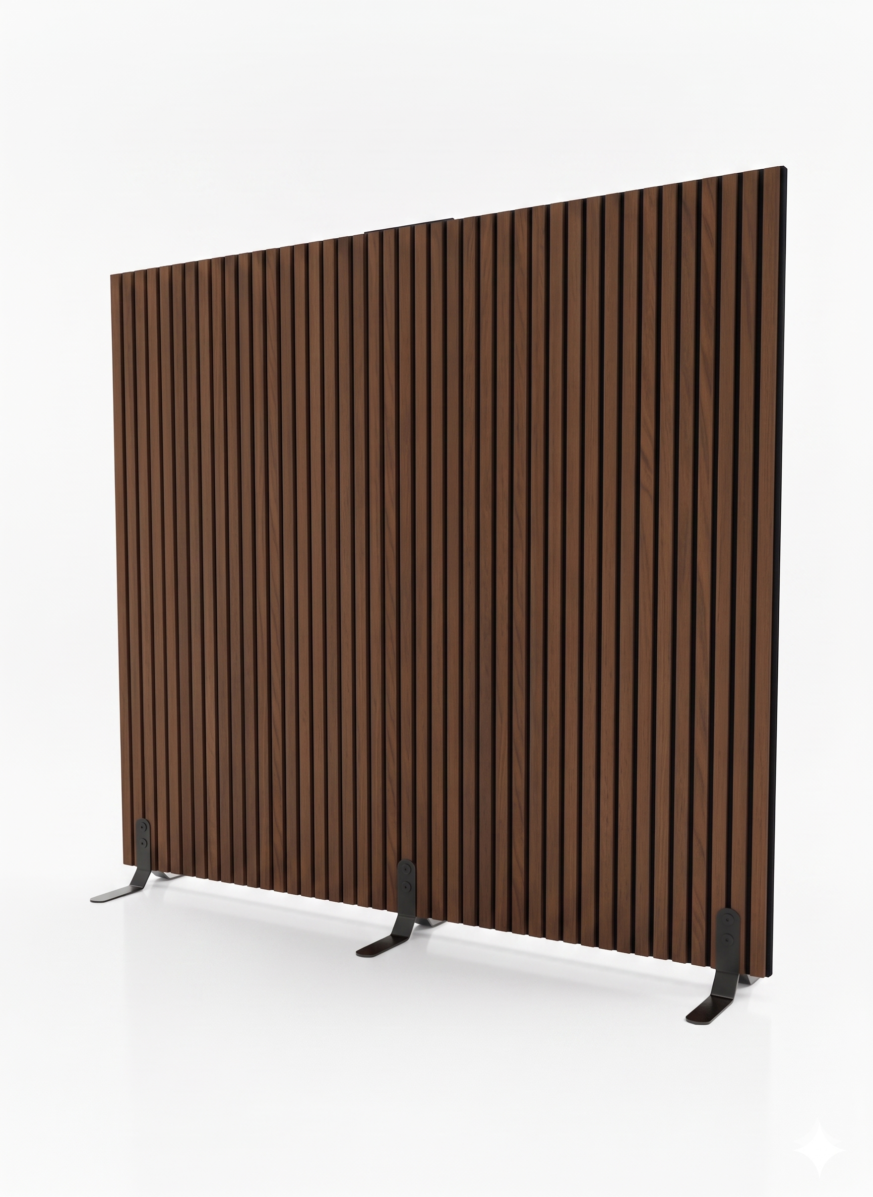 Skillevæg Røget Egetræ - 180x168 cm