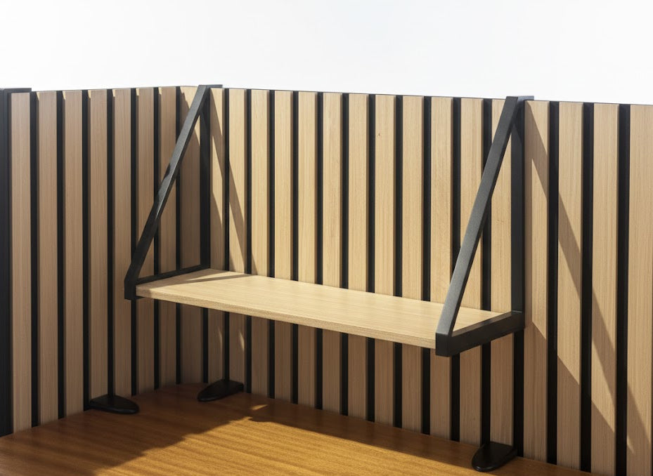 Hylde til bordskærm