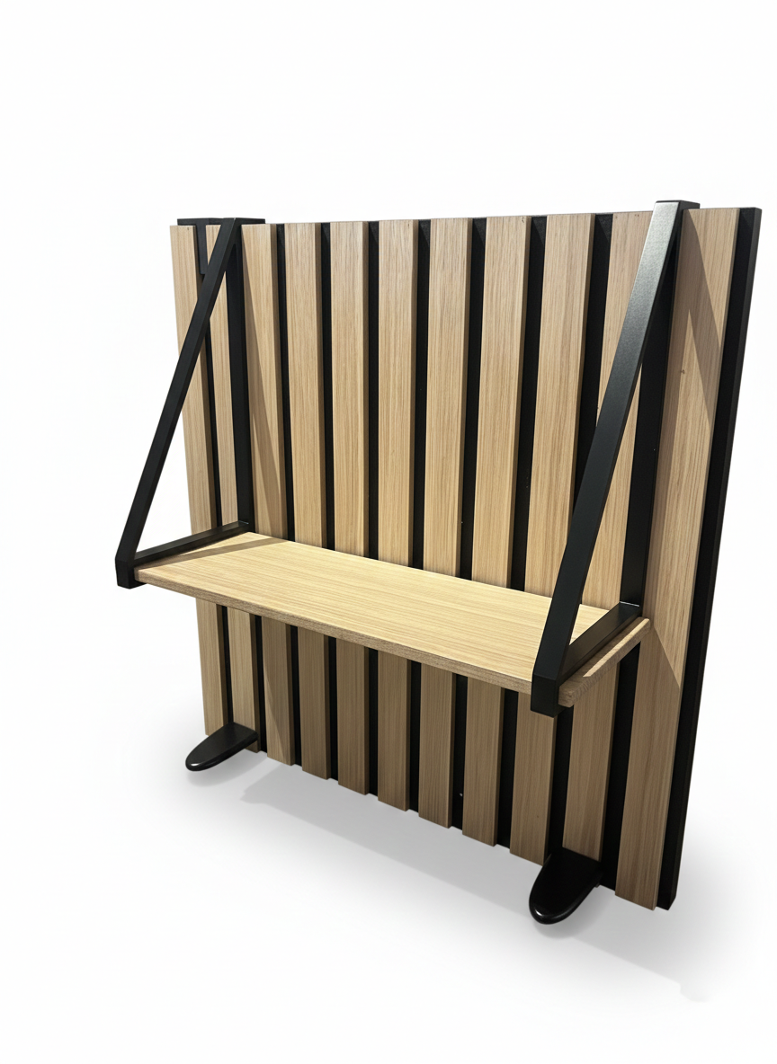 Hylde til bordskærm