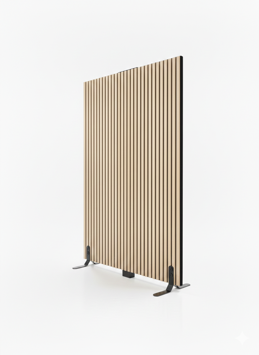 Skillevæg Egetræ - 180x112 cm