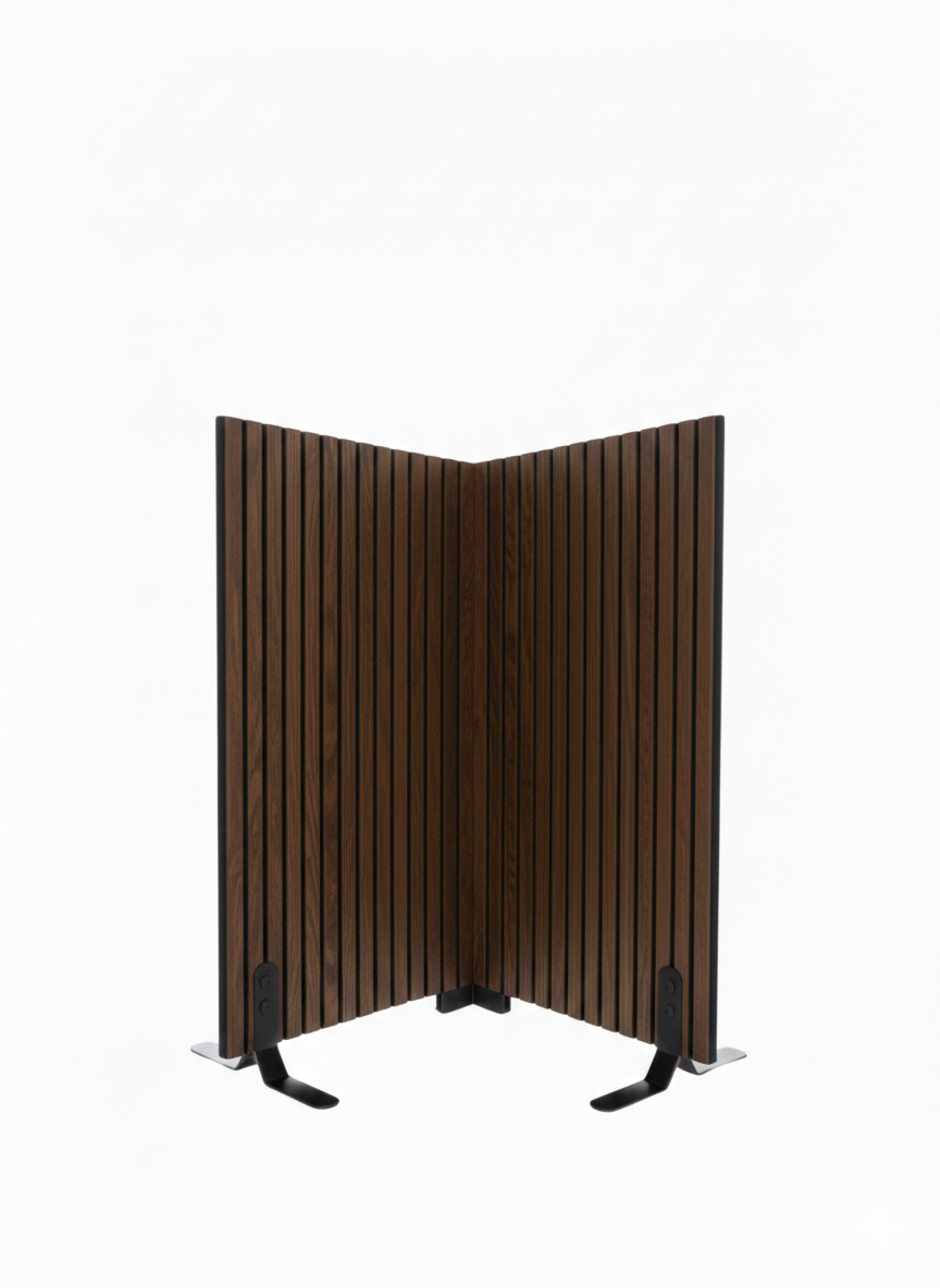 Skillevæg Røget Egetræ - 125x112 cm