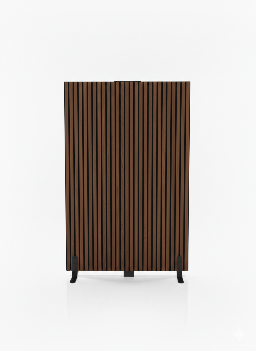 Skillevæg Røget Egetræ - 180x112 cm