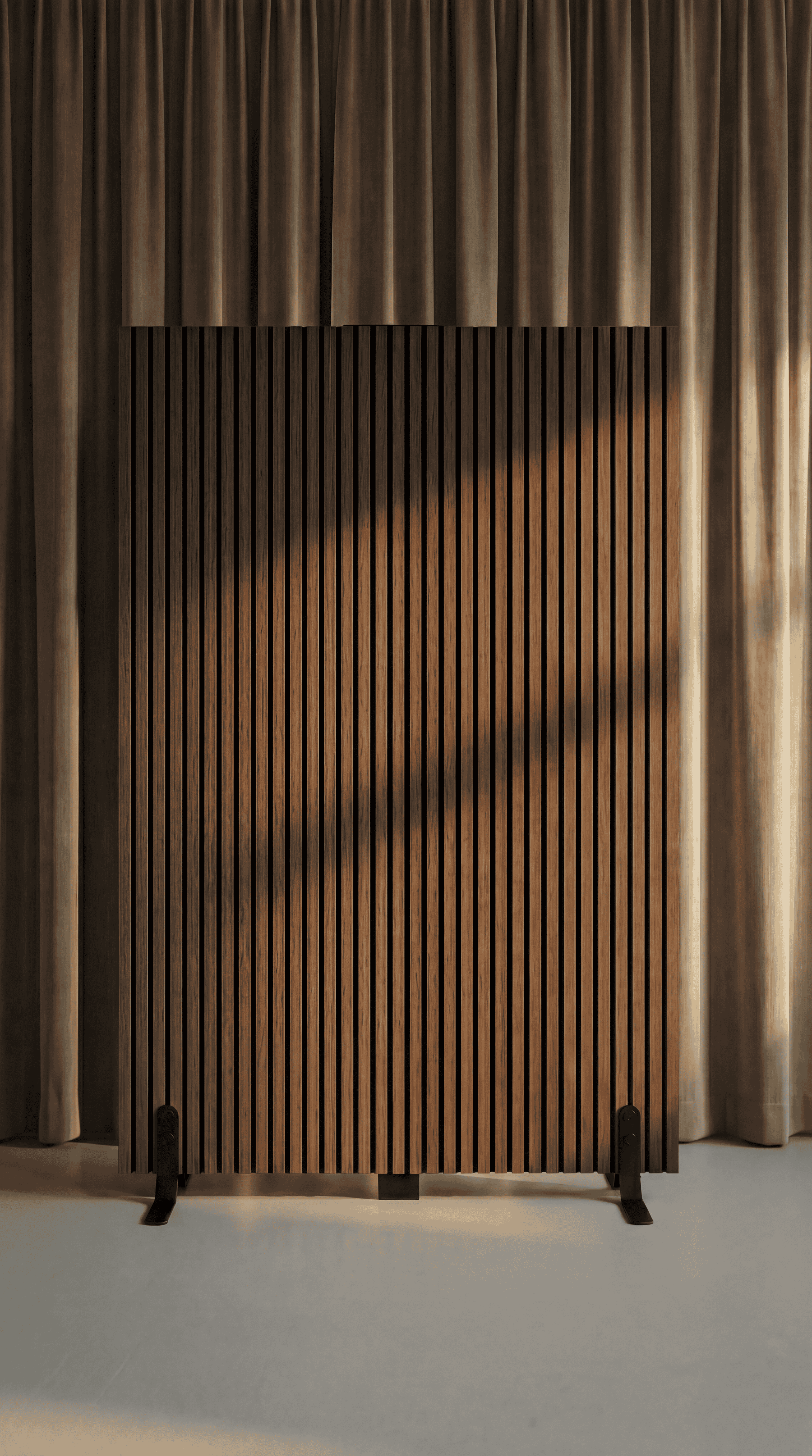 Skillevæg Røget Egetræ - 180x112 cm