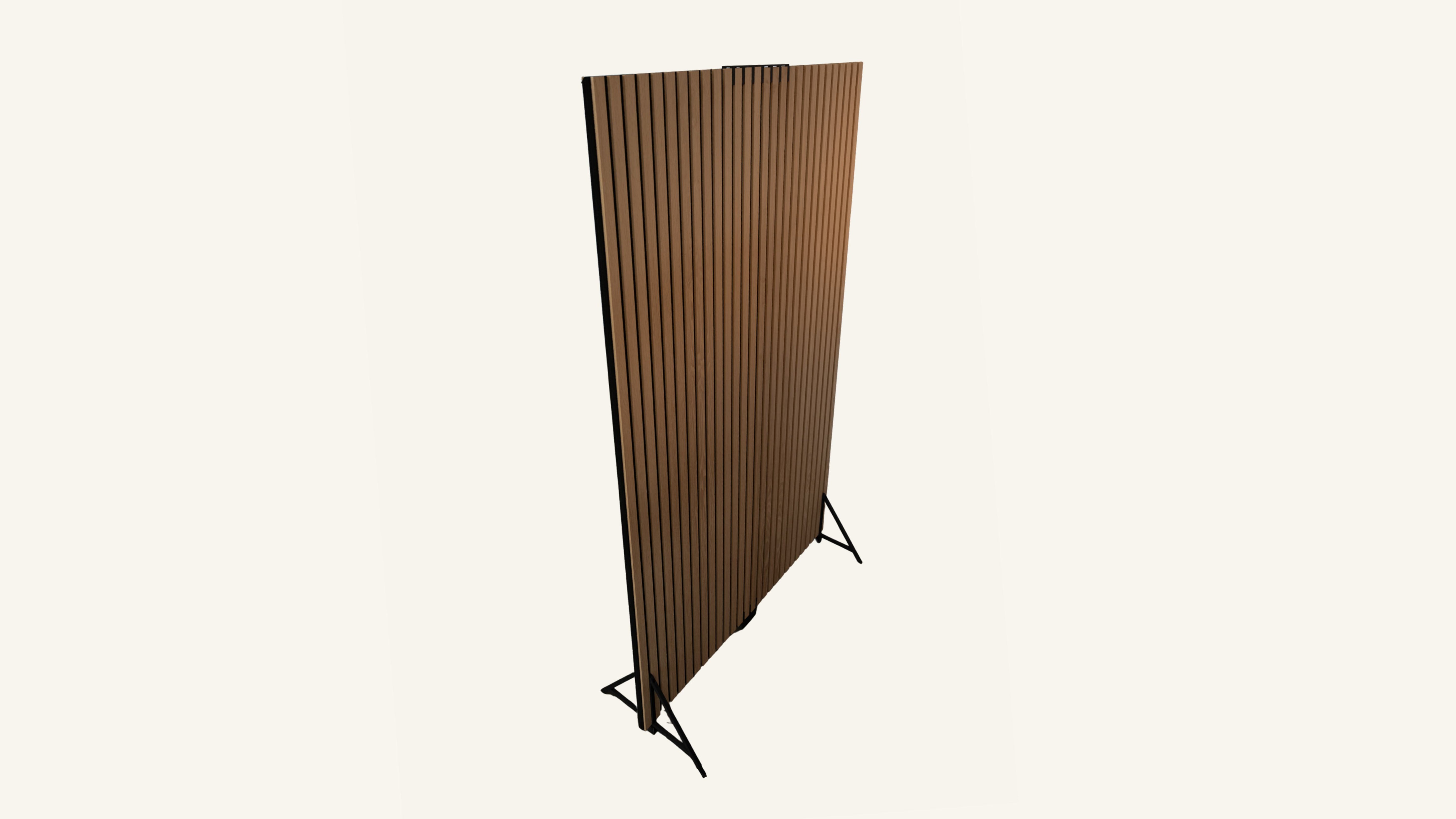 Skillevæg Røget Egetræ - 100x120 cm