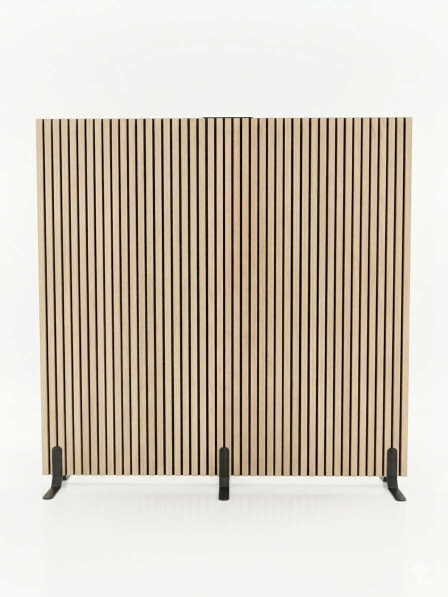 Skillevæg Egetræ - 180x168 cm